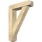 Ekena Millwork Traditional Craftsman Rough Sawn Bracket w/ Offset Brace, Douglas Fir, 6"W x 24"D x 32"H BKT0604X24X32TRA04RDF - alternate 1